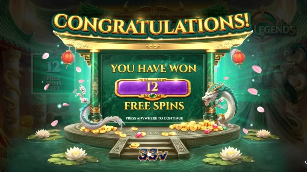 Tampilan visual slot Jade Legends dengan tema naga dan elemen mistis Asia
