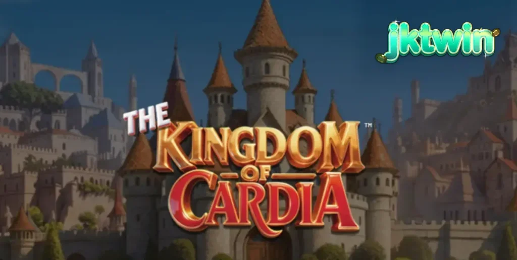 Pemandangan magis kerajaan kartu dalam slot The Kingdom of Cardia