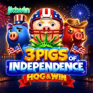 Tampilan visual slot 3 Pigs of Independence Hog & Win dengan tema patriotik